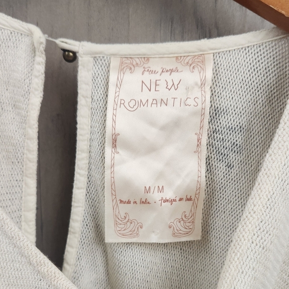 Free People New Romantics Boho Byzantine Dreams Tunic Antique Ivory Size Medium - Picture 8 of 10